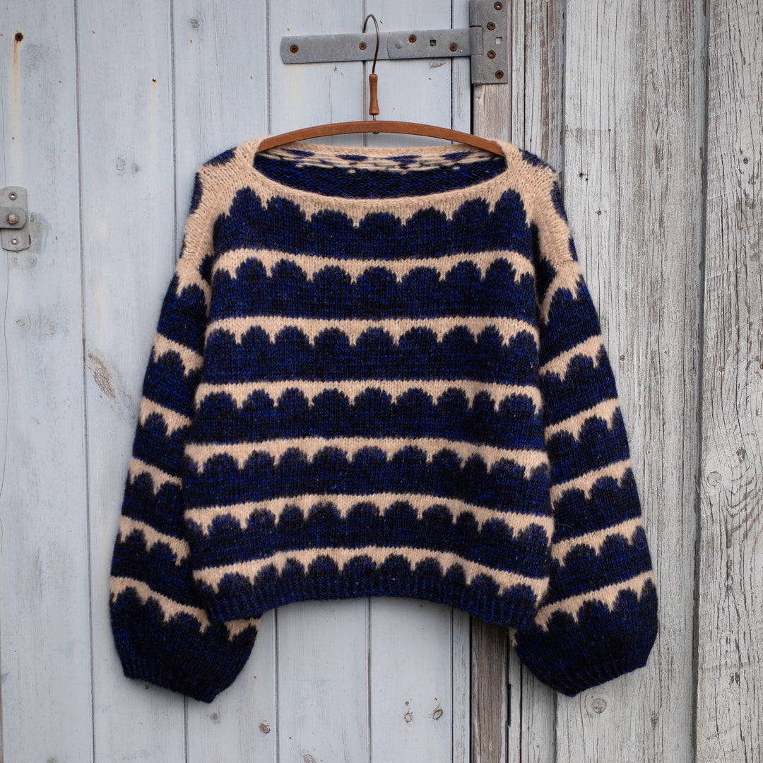 ROBINIA SWEATER Anne Ventzel - Strikkekit 2-farvet