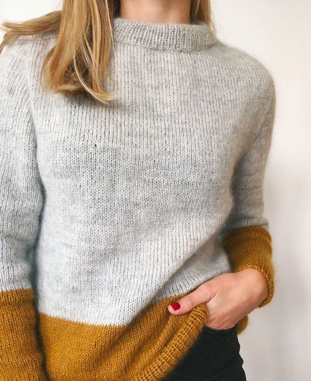 Kontrast Sweater PetiteKnit - Strikkekit